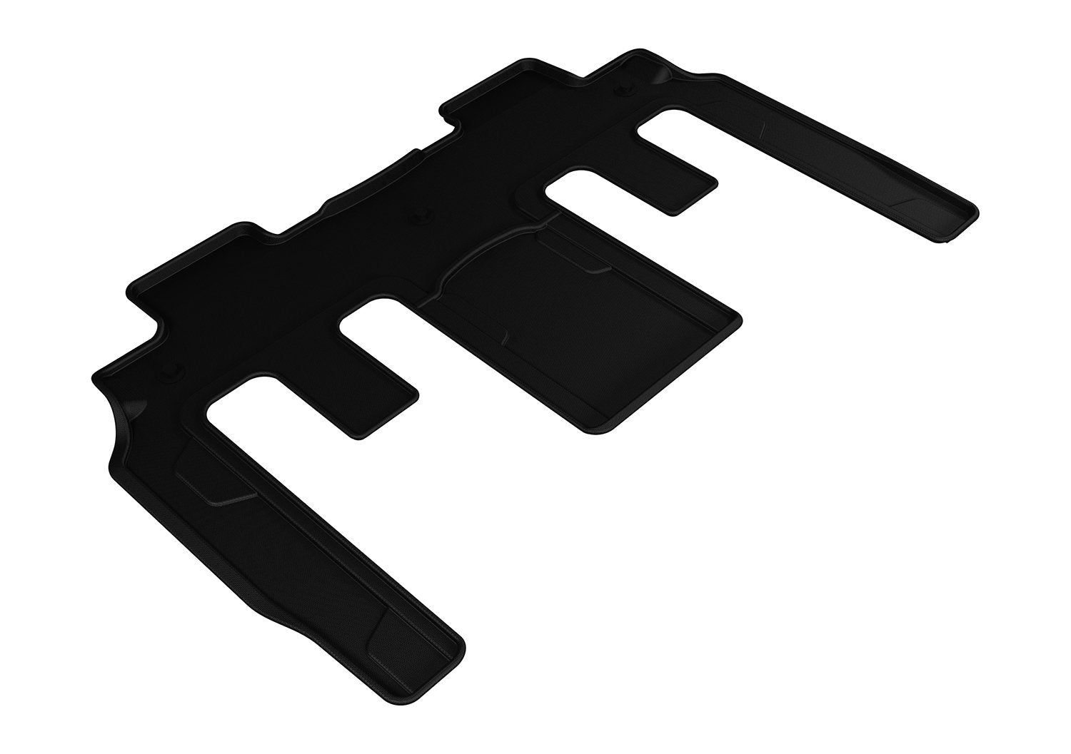 3D MAXpider Second Row L1BC02321509 Custom Fit All-Weather Floor Mat for Select Buck Enclave/ Chevrolet Traverse/ GMC Acadia Models - Kagu Rubber (Black)