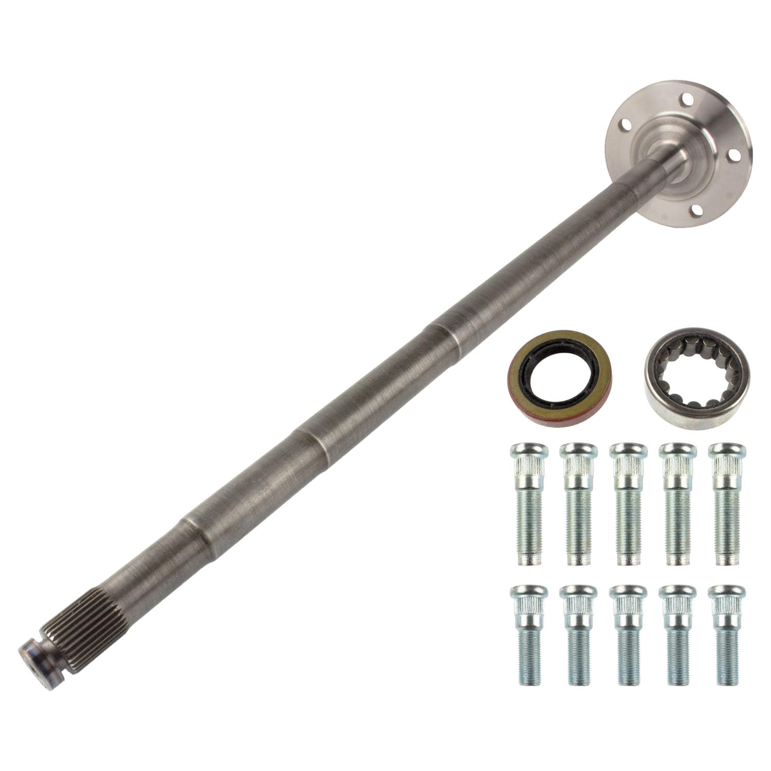 MG29111 TEN Factory Bolt Pattern Spline Drive Axle Shaft Assembly for Chrysler 9.25 Rear, 31-Spline, 34" Length, 5x5 Fits Dodge Ram 1500, Chrysler 9.25" Differential, Includes Bearings, Seals & Studs