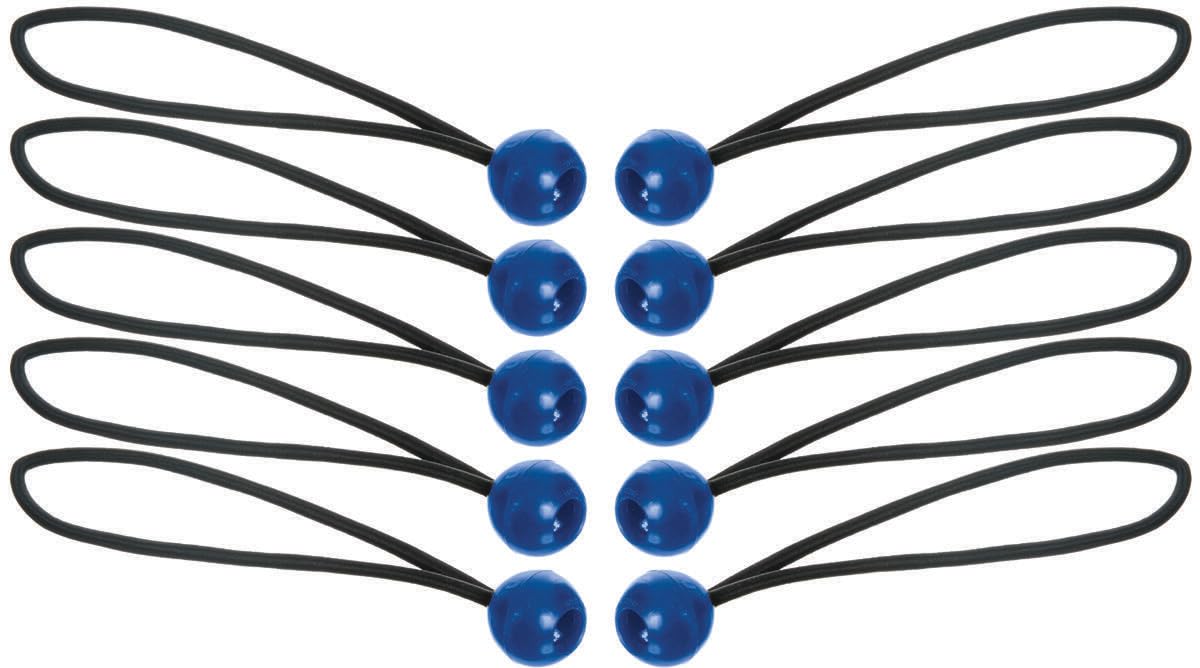 12" Keeper Canopy Bungee Cords With Toggle Balls, 10 Pack