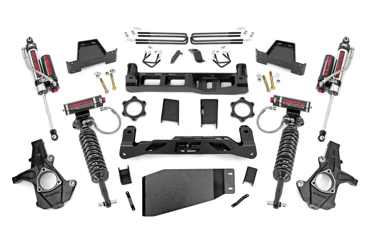 7.5" Rough Country Suspension Lift Kit with Vertex Coilovers/Vertex Shocks for Chevy Silverado & GMC Sierra 1500 (2007-2013) 4WD