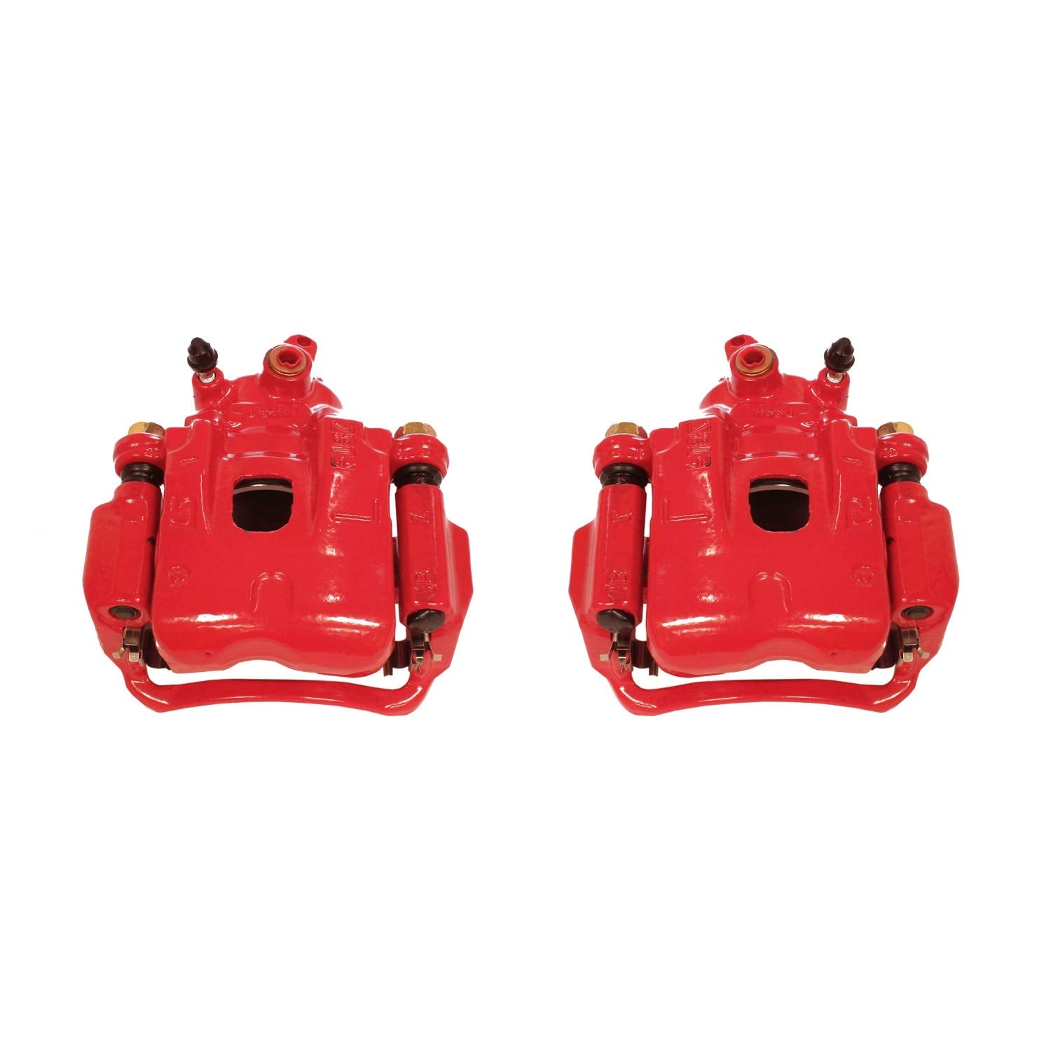 Power Stop S2012 Front Pair of High-Temp Red Powder Coated Calipers For Toyota Tacoma 1995-2004 [Model Specific]
