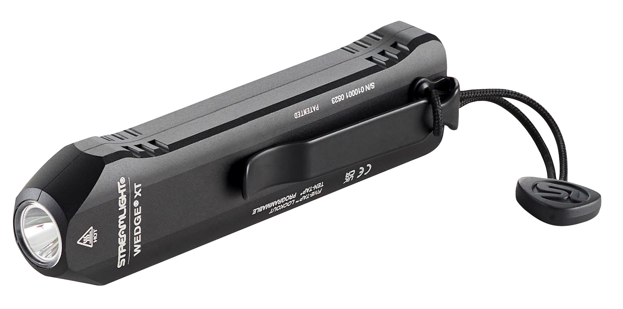 Wedge XT Streamlight 500-Lumen 1,900-Candela Flat Everyday Carry Flashlight, Includes USB-Cable and Pocket Lanyard, Black