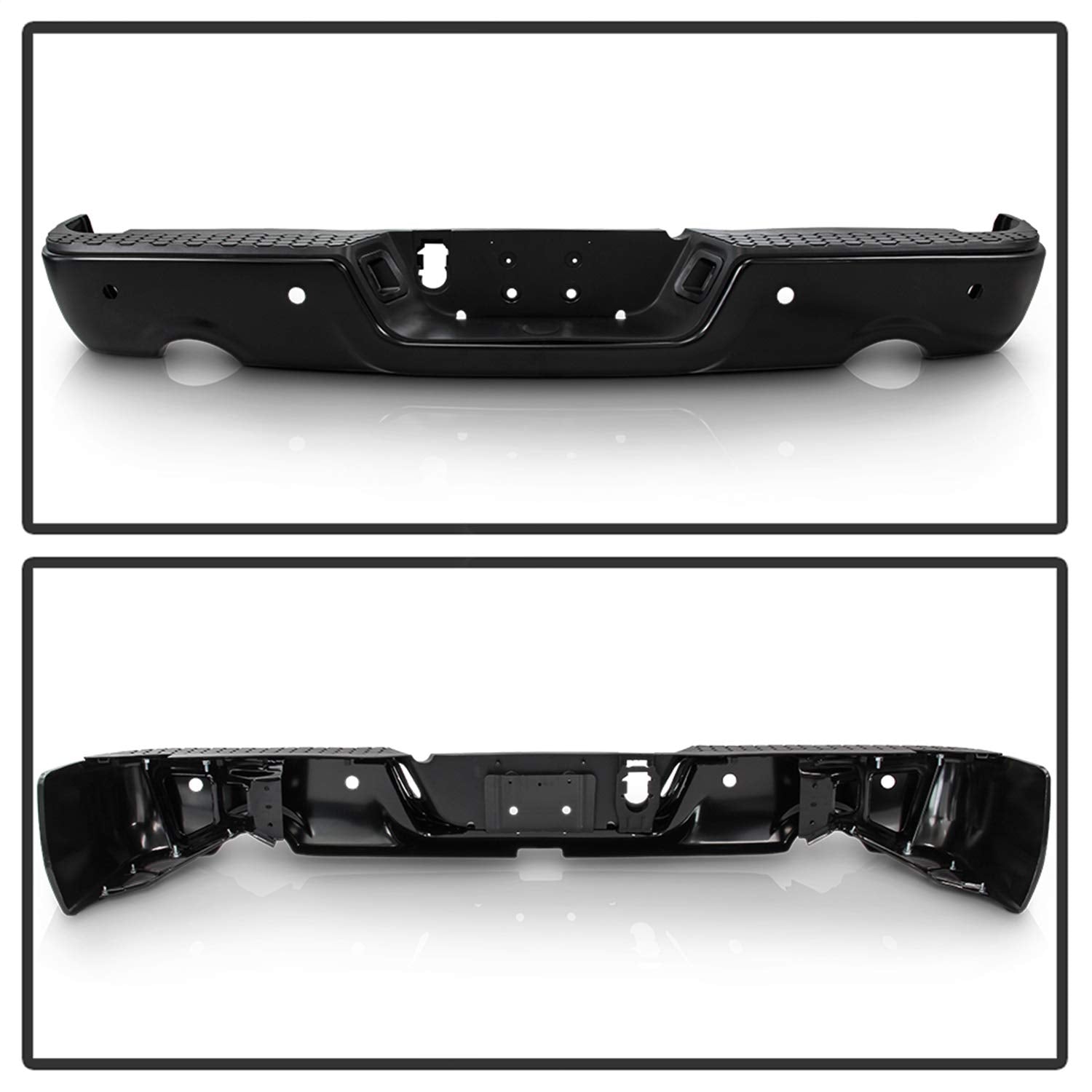 OEM Style Xtune Steel Rear Bumper (RB-DR09-SET-DEWS-BK)