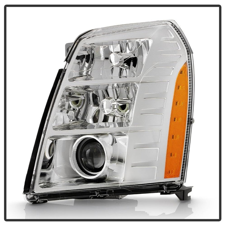 Cadillac Escalade & EVS Spyder (OE) 07-14 / Escalade EXT 07-13 w/HID Ballast & Bulbs Projector Headlights Assembly - Chrome Set