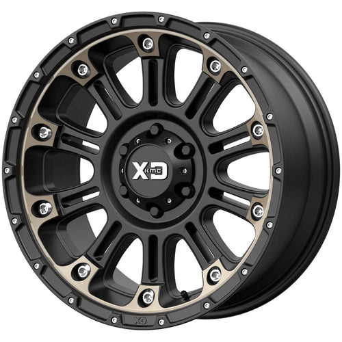 XD Wheels Xd829 Hoss Ii Dark Tint Satin Black MACHINED Wheel with Alloy Steel (17 x 9. inches /6 x 106 mm, -12 mm Offset)