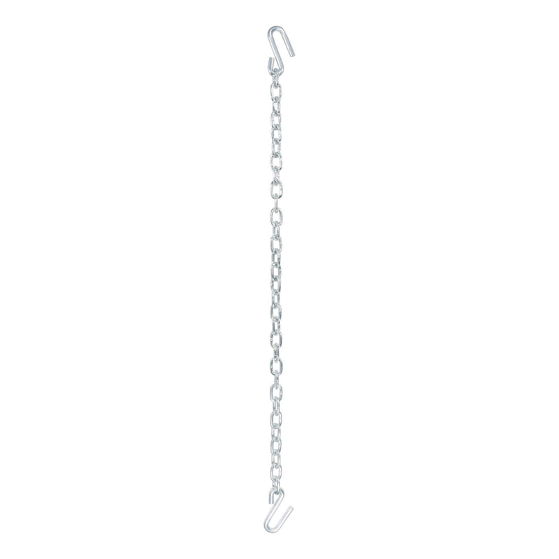48-Inch CURT Trailer Safety Chain with 17/32-In S-Hooks, 7,000 lbs Break Strength