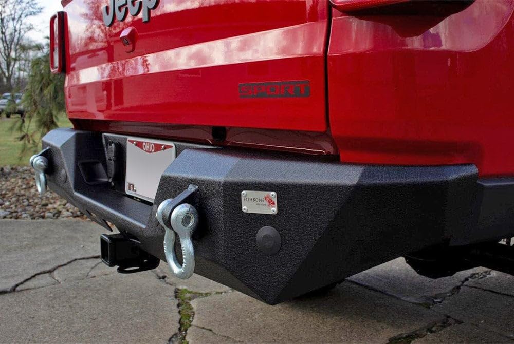 Fishbone FB22149 Offroad - Mako Mid Width Black Powder Coat Rear HD Bumper