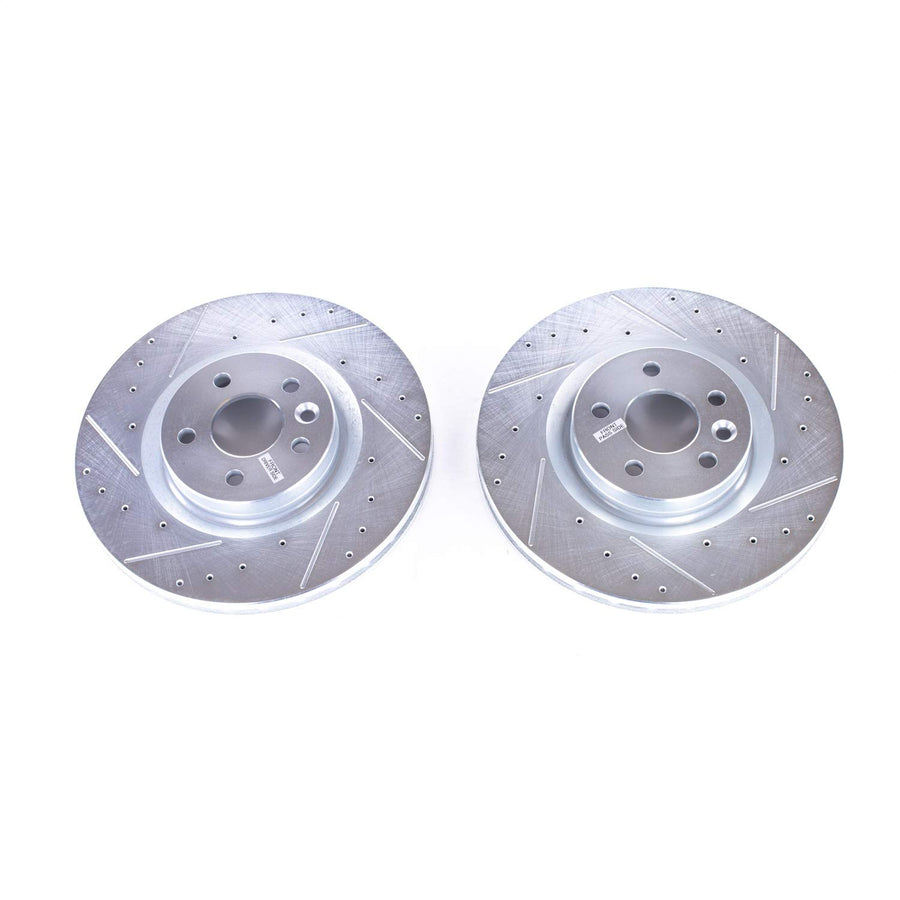 Drilled and Slotted Power Stop EBR1653XPR Front Brake Rotor Pair