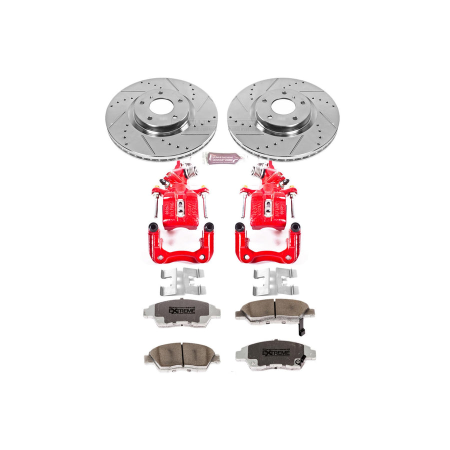 Power Stop Rear KC2391-26 Z26 Street Warrior Brake Kit Acura Honda For Acura TSX 2004-2008, Honda Accord 2003-2007 [Model Specific]