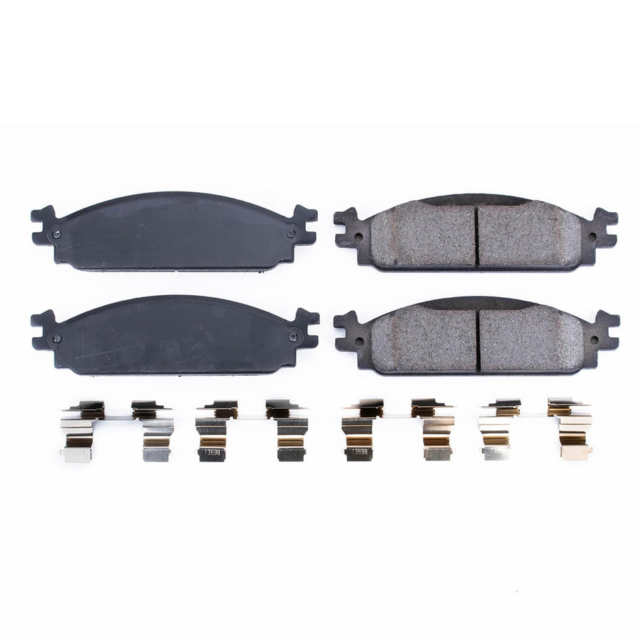 Power Stop Front Brake Kit For Ford Flex 2009-11 |Taurus 2010-11 |MKT 2010 |Lincoln MKS 2009-10 - Ceramic Brake Pads With Installation Hardware, 17-1376