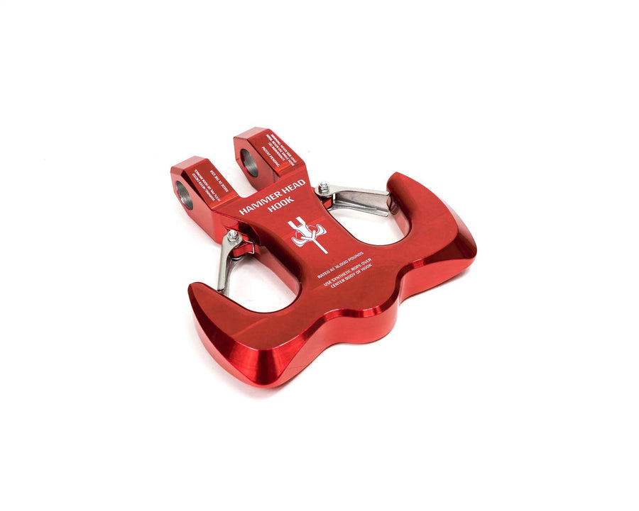 Hammerhead Hook – Red Monster Hooks | 16,000 lbs. Load Rating | Dual Safety Latches | 6061 Aluminum | Powder Coated