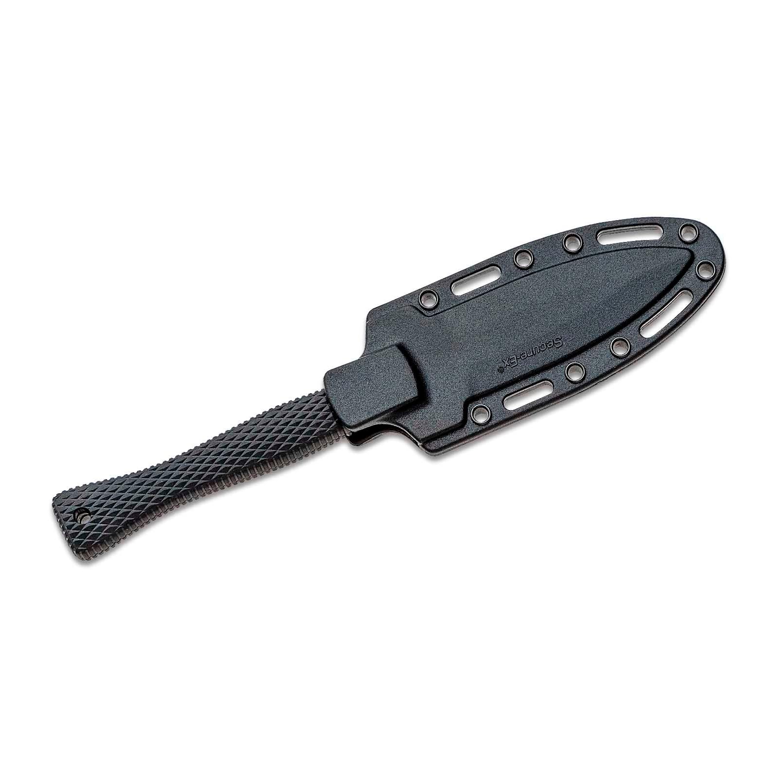 Cold Steel 3" Hide Out Durable Japanese AUS8A Stainless Steel Fixed Blade Spear Point Tactical Outdoor Neck Knife, 3-1/2" Kray-Ex Handle, Resistant Secure-Ex Sheath