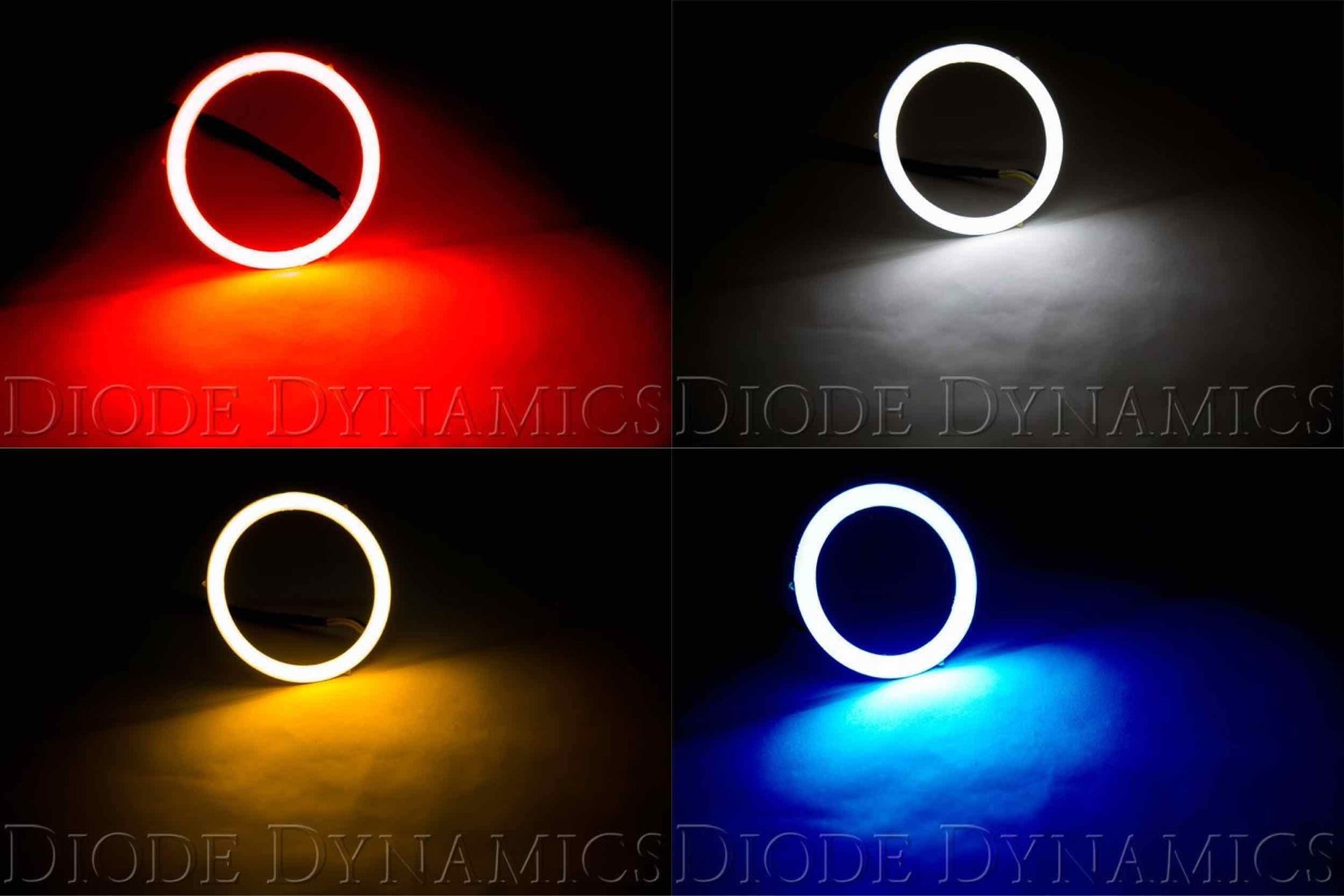 90mm Halo Lights LED Red Pair Diode Dynamics