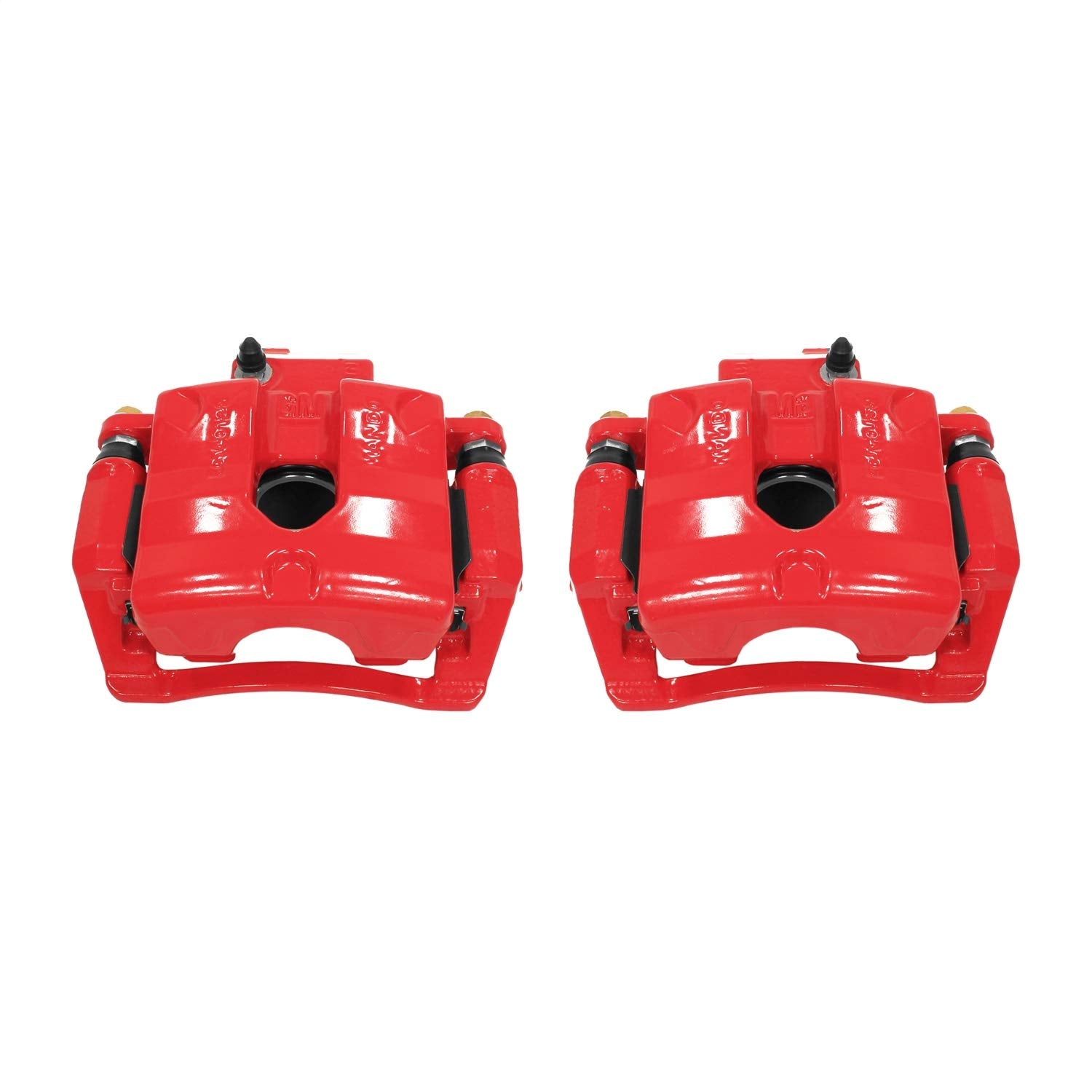 Power Stop S5118A Rear Pair of High-Temp Red Powder Coated Calipers for Cadillac SRX 2010-2011, Chevrolet Camaro 2010-2015 [Model Specific]
