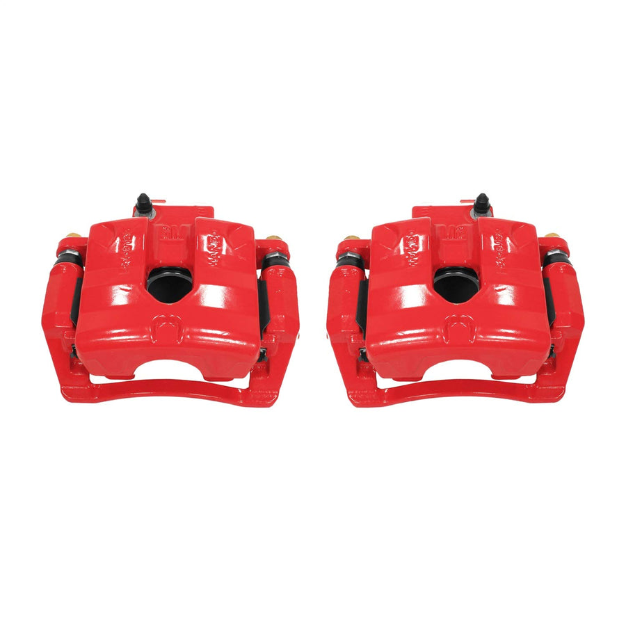 Power Stop S5118A Rear Pair of High-Temp Red Powder Coated Calipers for Cadillac SRX 2010-2011, Chevrolet Camaro 2010-2015 [Model Specific]