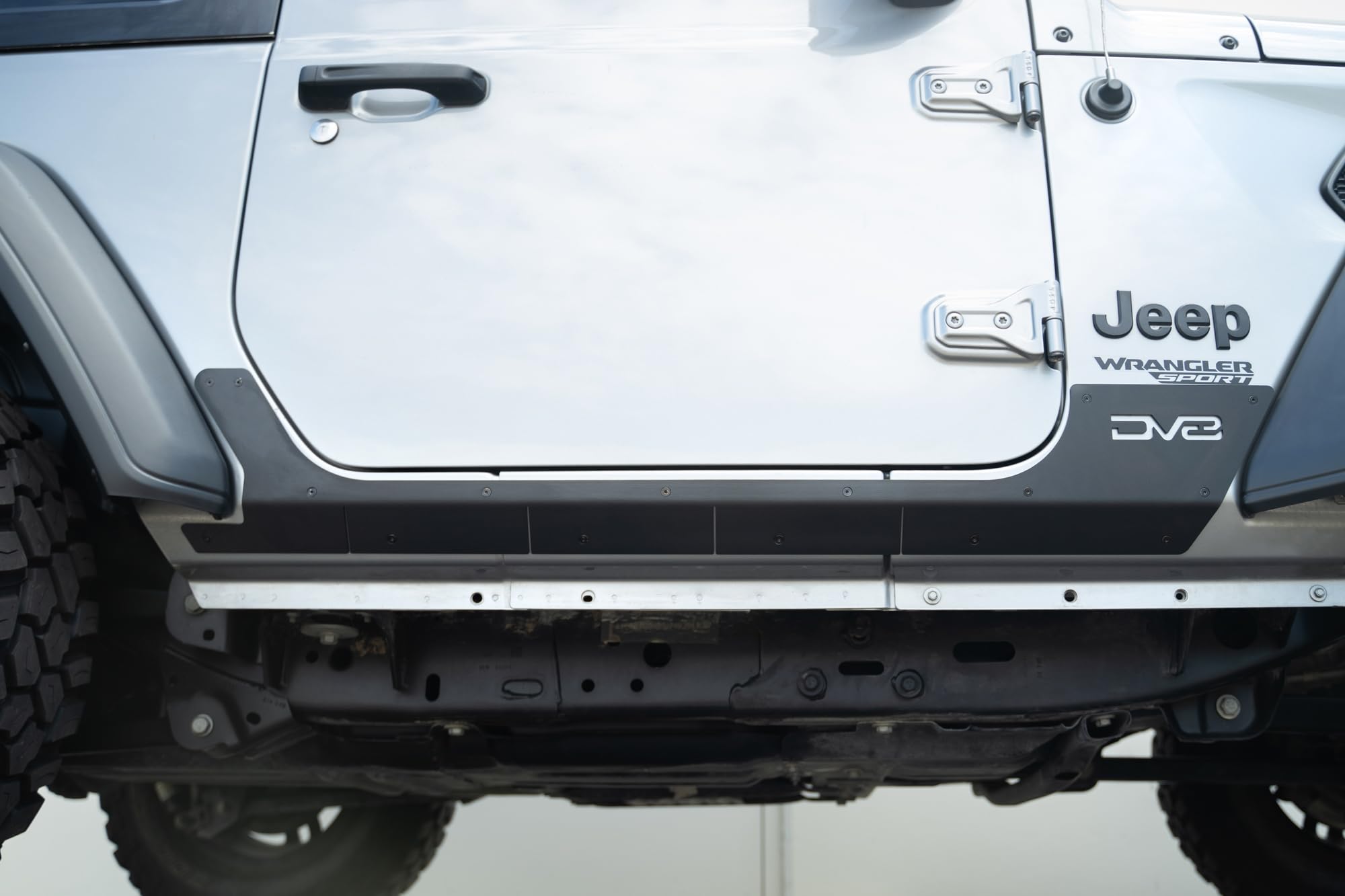 Rock Skins DV8 Offroad for The 2018-2025 Jeep Wrangler JL 2-Door | Protects Lower Body Panels from Rocks & Debris | Works with Aftermarket & Factory Fenders | Compatible with Most Sliders & Steps