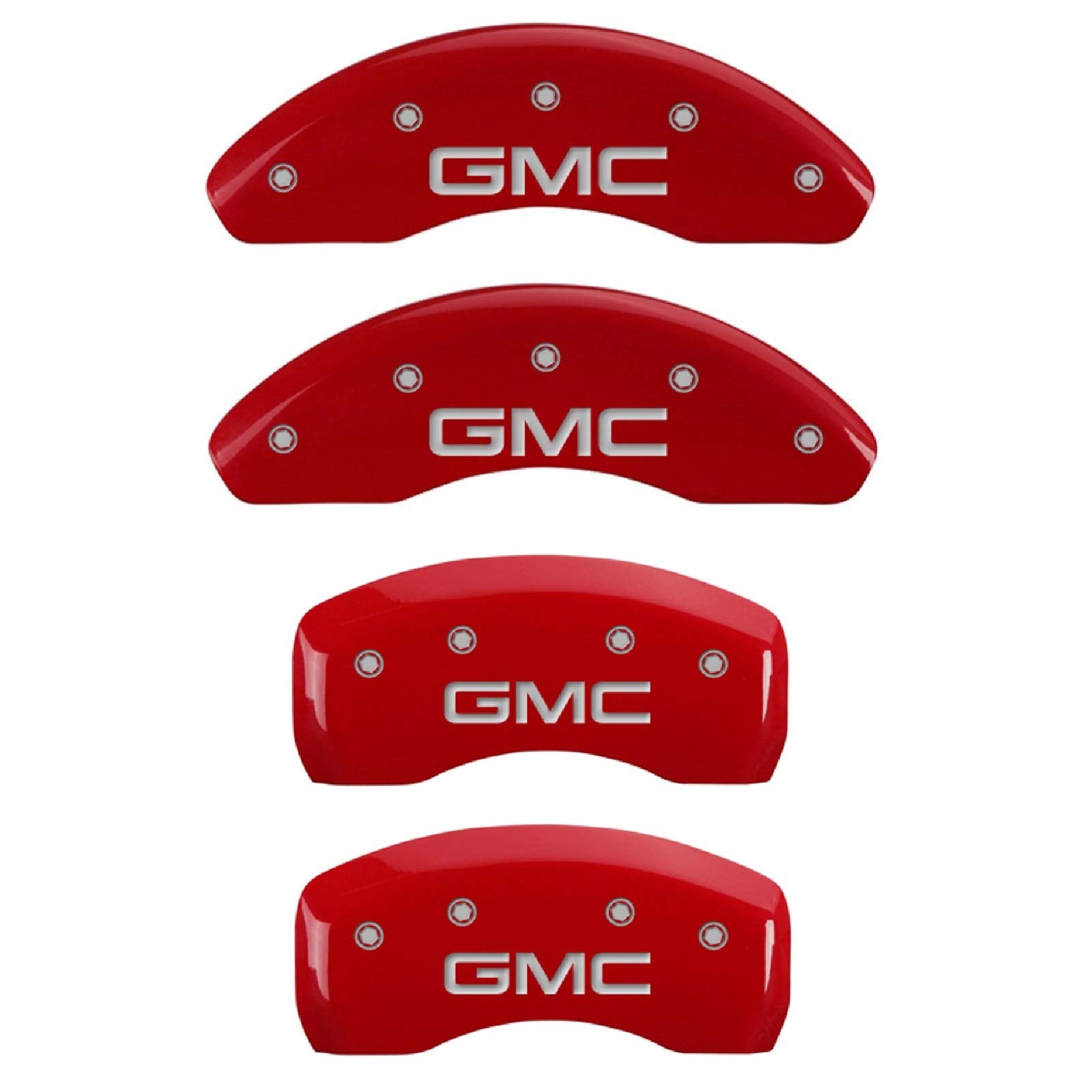 Set of 4 Red Powder Coated MGP Caliper Covers for GMC Terrain Denali/SL/SLE/SLT w/ 17" Wheels or Larger