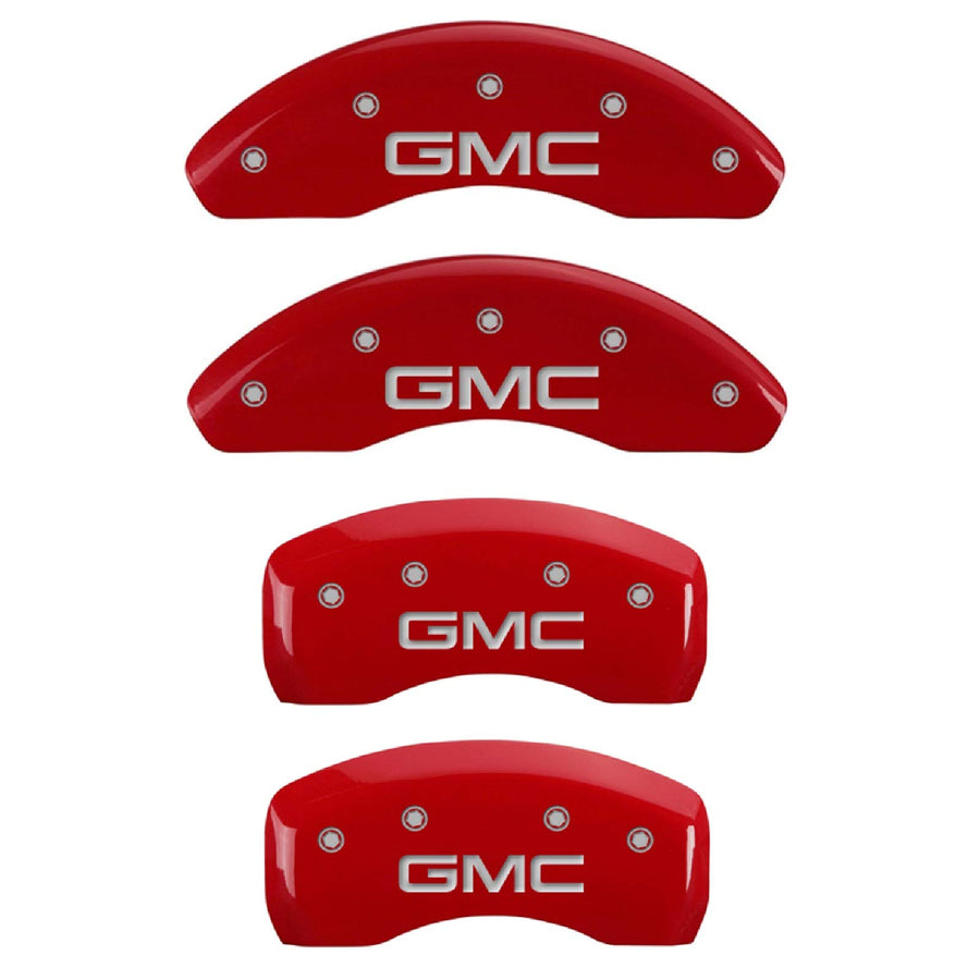 Set of 4 Red Powder Coated MGP Caliper Covers for GMC Terrain Denali/SL/SLE/SLT w/ 17" Wheels or Larger