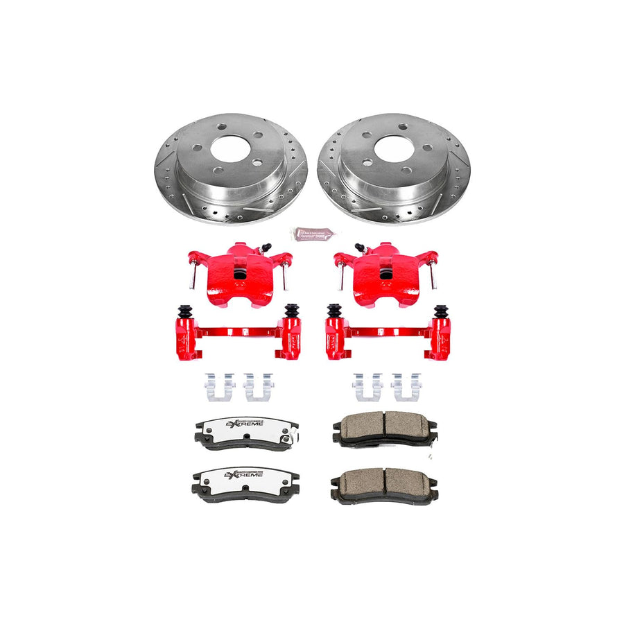 Power Stop Rear KC1558-26 Z26 Street Warrior Brake Kit Olds Pontiac For Century, Regal, Impala, Monte Carlo, Olds Intrigue, Pontiac Grand Prix [Model Specific]