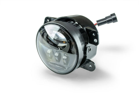 LED Fog Lights DV8 Offroad for the 2018+ Wrangler JL & 2020+ Gladiator JT | 4 Inch Round | OEM Compatible | Plug and Play Harness | Sold as Pair