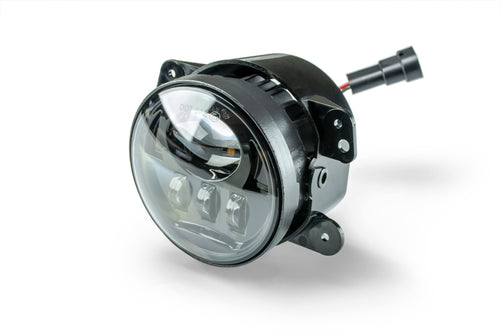 LED Fog Lights DV8 Offroad for the 2018+ Wrangler JL & 2020+ Gladiator JT | 4 Inch Round | OEM Compatible | Plug and Play Harness | Sold as Pair