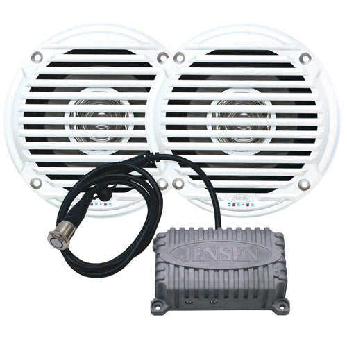Bluetooth 2-Channel Amplifier and Pair of 5" Waterproof Speakers