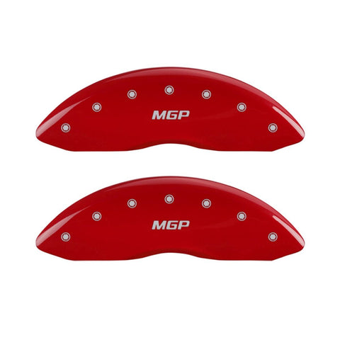MGP Red Caliper Covers 42011FMGPRD - Engraved Front, Set of 2