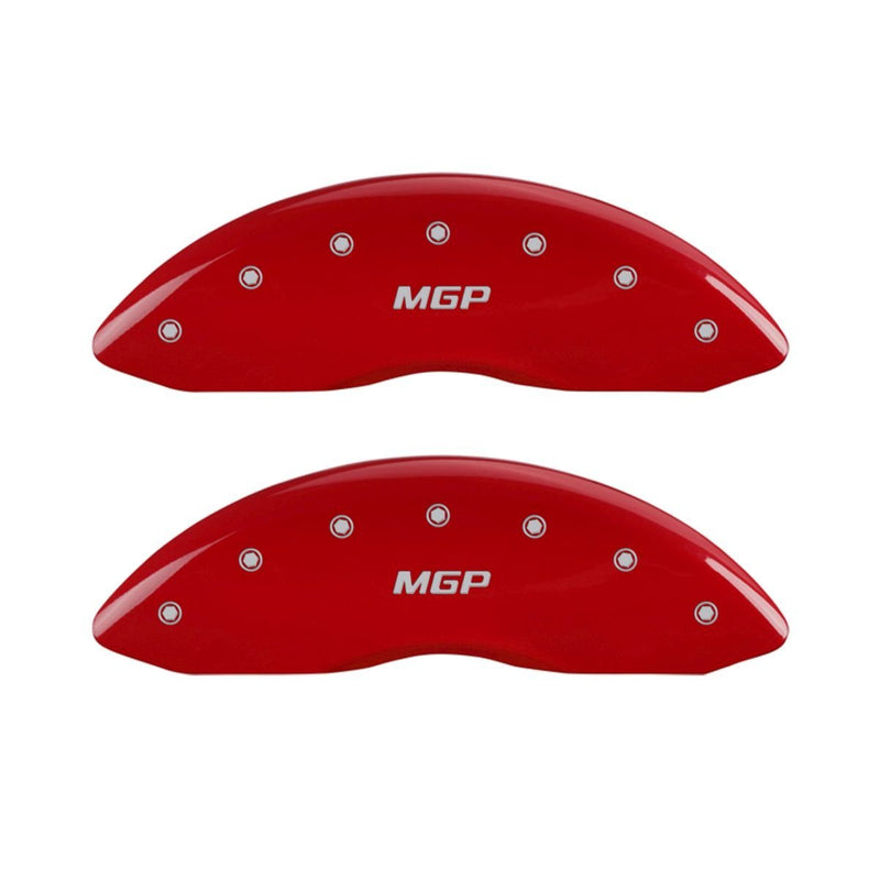 MGP Red Caliper Covers 42011FMGPRD - Engraved Front, Set of 2
