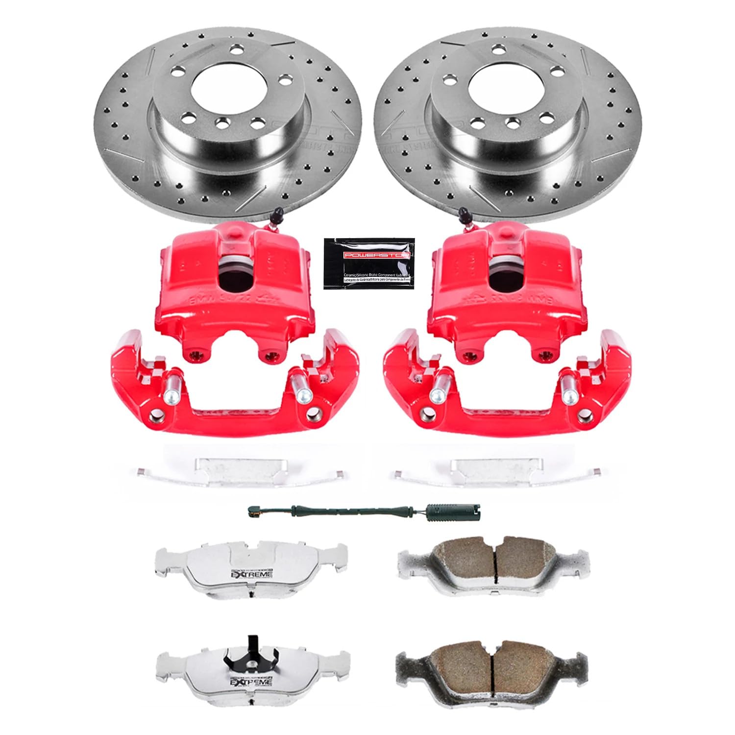 Power Stop Z26 KC590-26 Front Street Warrior Brake Kit For BMW 318ti 1999 [Model Specific]