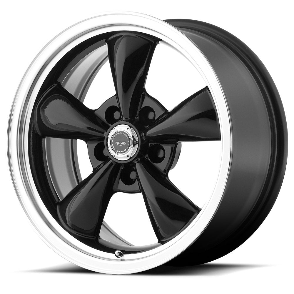 AR105 TORQ THRUST M American Racing 18X9 5X4.5 6.34 34mm GLOSS BLACK MACHINED LIP - AR105M8966B