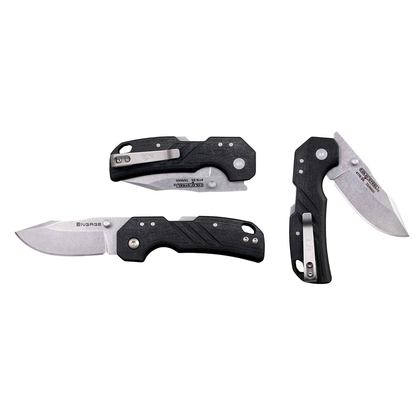 Cold Steel 2.5in Engage Steel 4116SS with GFN Handle and Atlas Lock Black