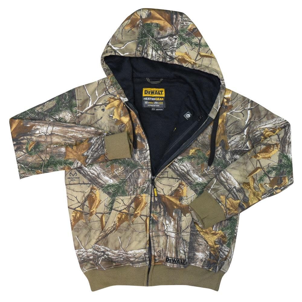 DEWALT Realtree Xtra Camouflage Heated Hoodie, X-Large, DCHJ074D1-XL, Camouflage