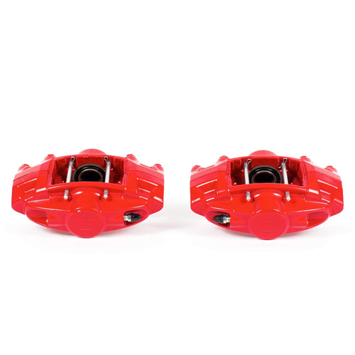Power Stop Pair of High-Temp Red Powder Coated Rear Calipers For FX50, G37, M35h, M37, M56, Q50, Q60, Q70, Q70L, Q, 370Z [Model Specific]