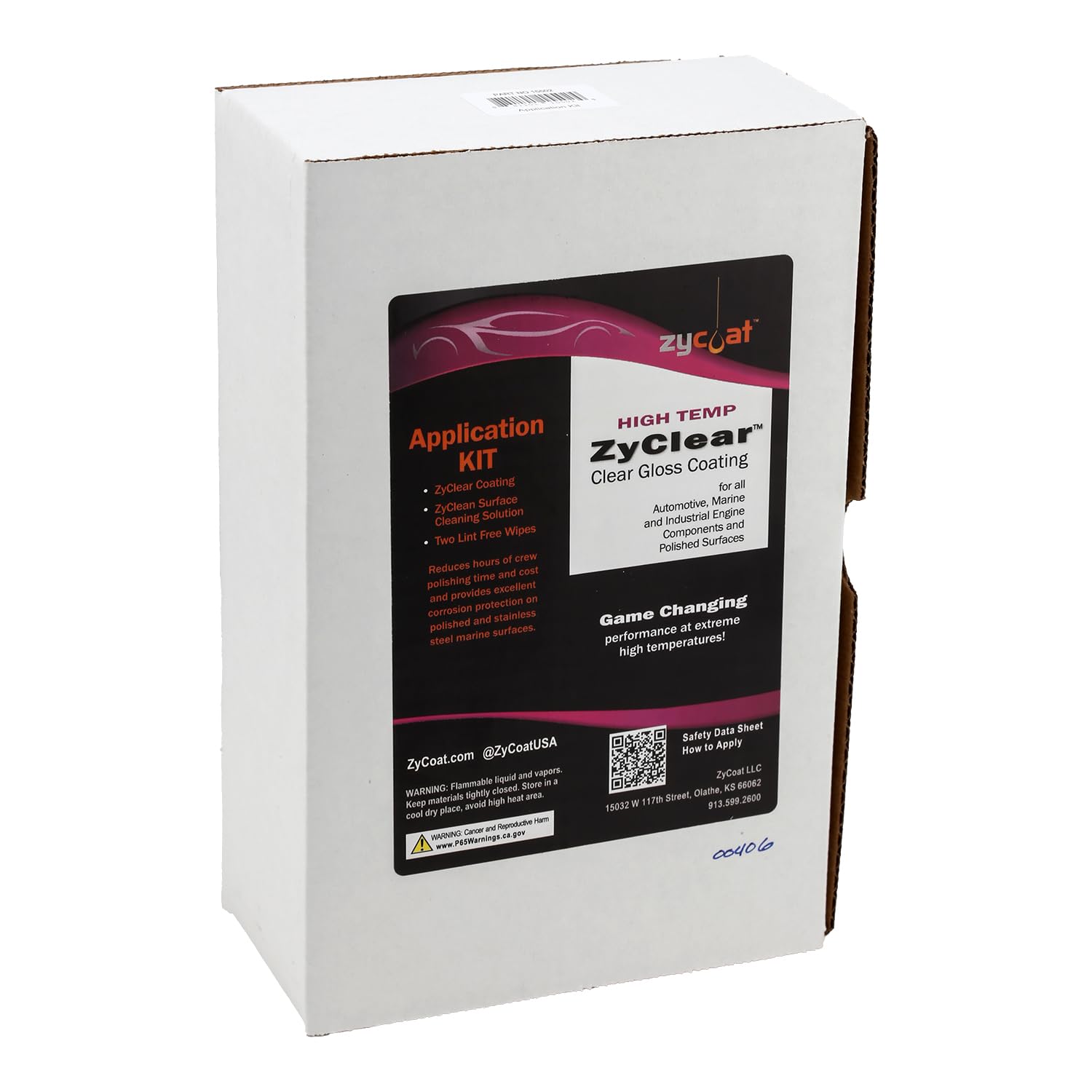 ZyCoat 15502 ZyClear High Temperature Heat Dissipating Clear Coat Application Kit - High Gloss, 2 Ounce