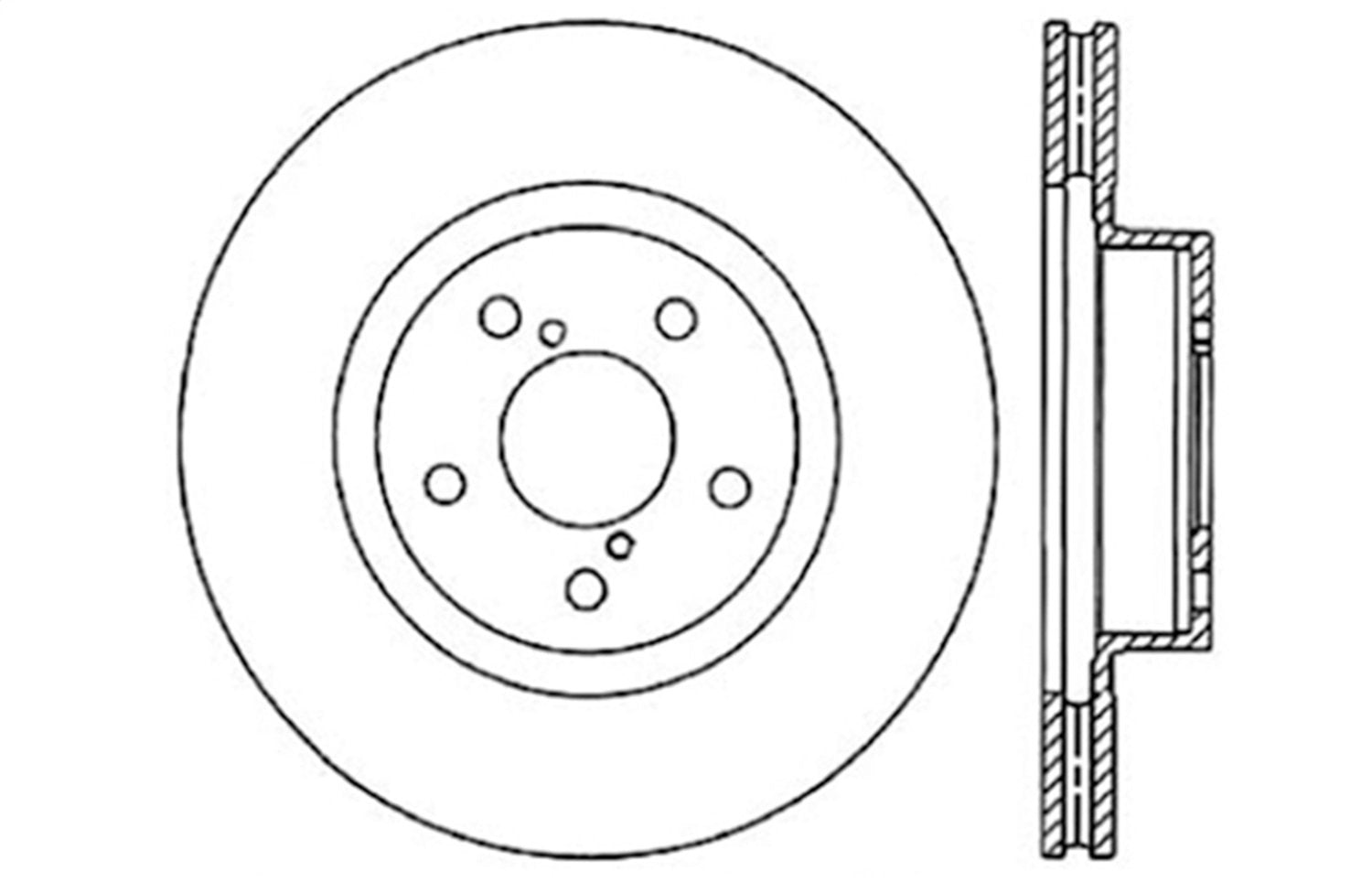 StopTech Sport 128.47012R Cross Drilled Brake Rotor (Front Right), 1 Pack