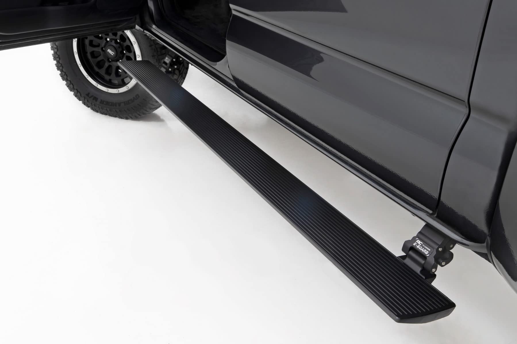Power Running Boards Rough Country with LED Step Lights for Toyota Tacoma, Double Cab (2005-2023) - Dual Motor i-Force Electric Powerstep Board & Retractable Truck Steps