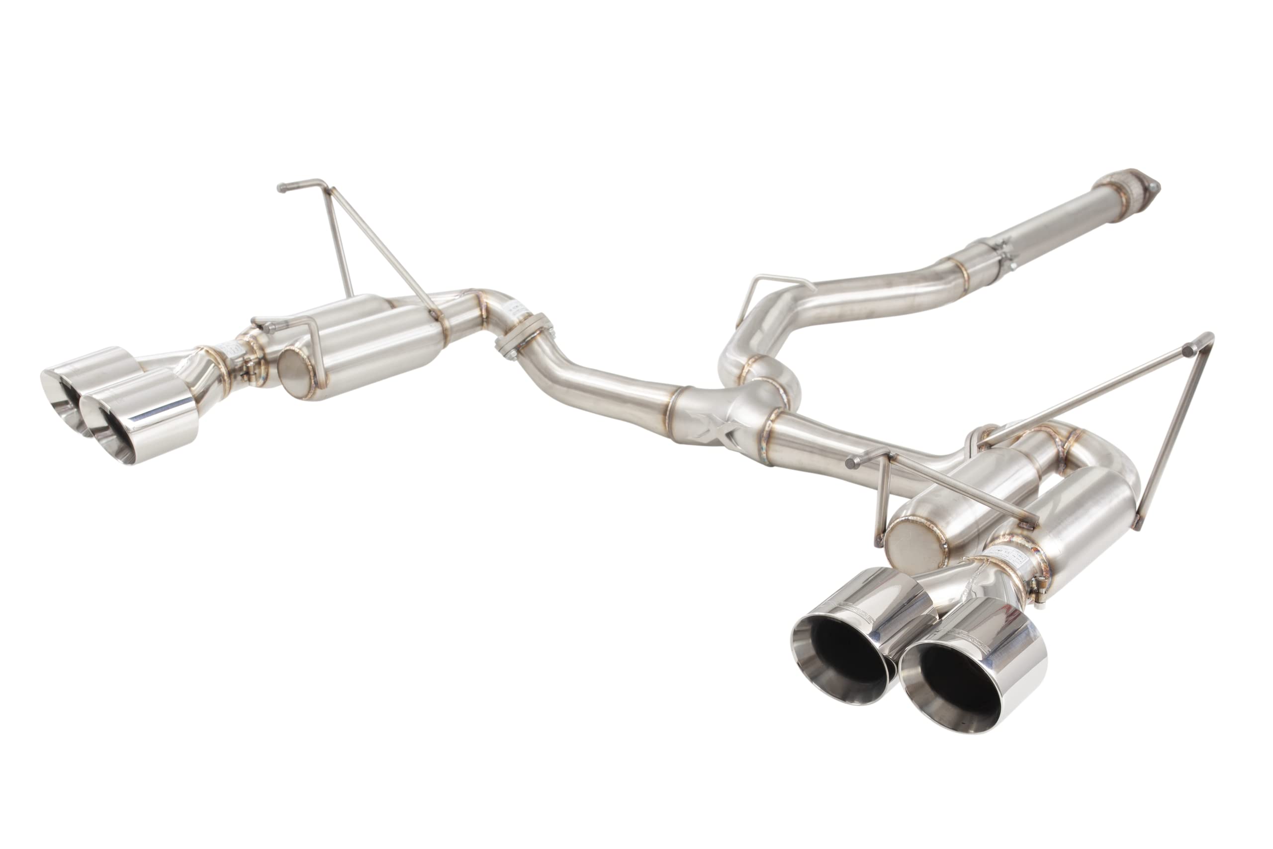 3" XFORCE ESSW29RCS Cat-Back Race Style Exhaust System for Subaru WRX 2022-Current; 304 Stainless Steel with Polished Quad Tips