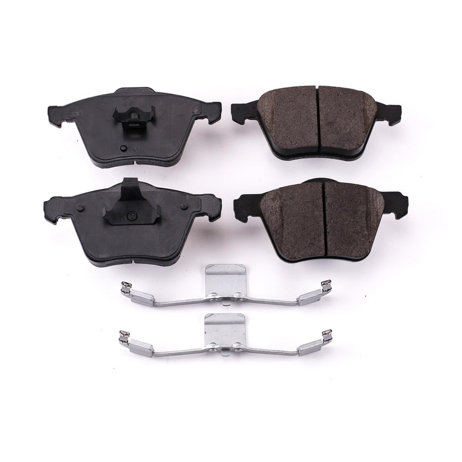 Power Stop Front Brake Kit For XC90 Volvo 2003-08 | XC90 Volvo 2010-14 - Ceramic Brake Pads With Installation Hardware, 17-1003