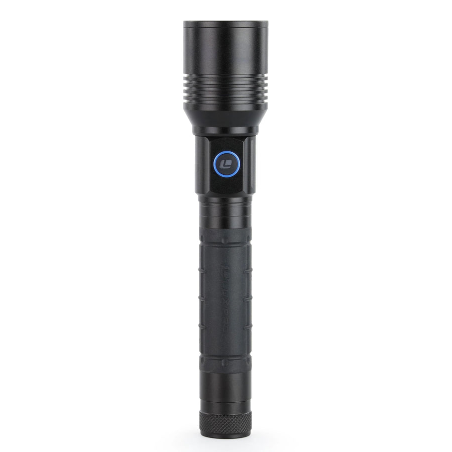 Rechargeable LUXPRO XP1105 Dual-Power LED Flashlight - Bright Flashlight with Power Bank - Features Ergonomic Grip & LPE Optics