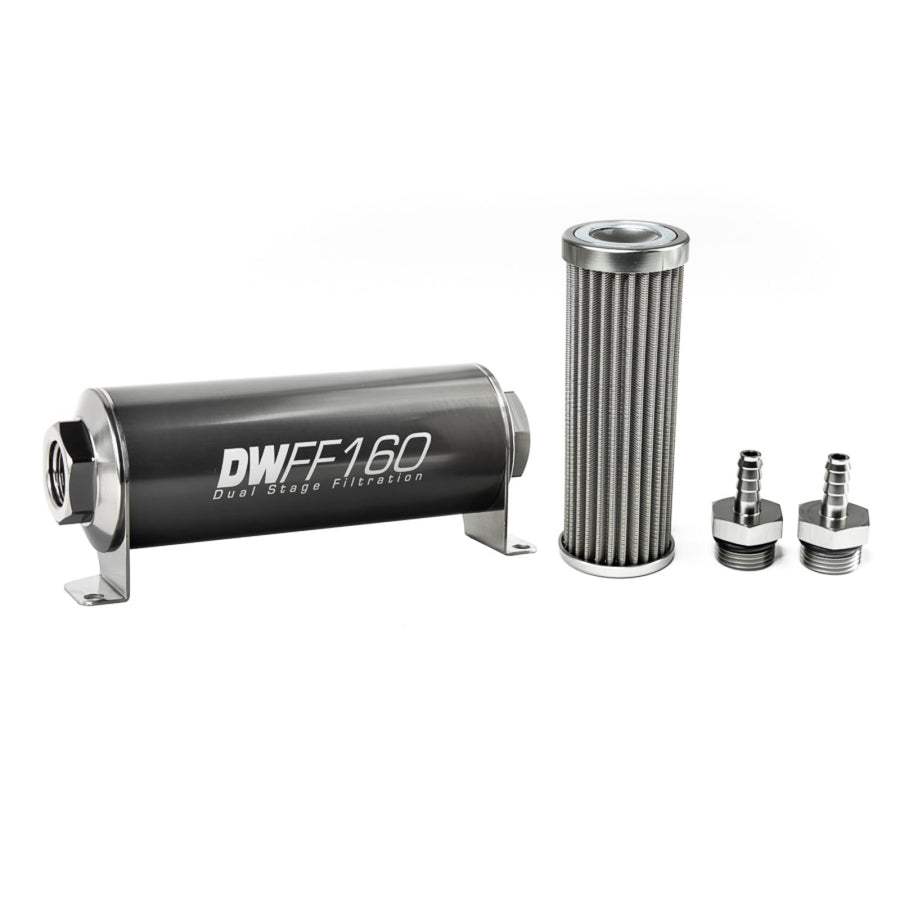 In-line DeatschWerks Fuel Filter and housing kit (8-03-160-100K-516)