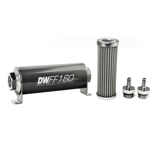 In-line DeatschWerks Fuel Filter and housing kit (8-03-160-100K-516)