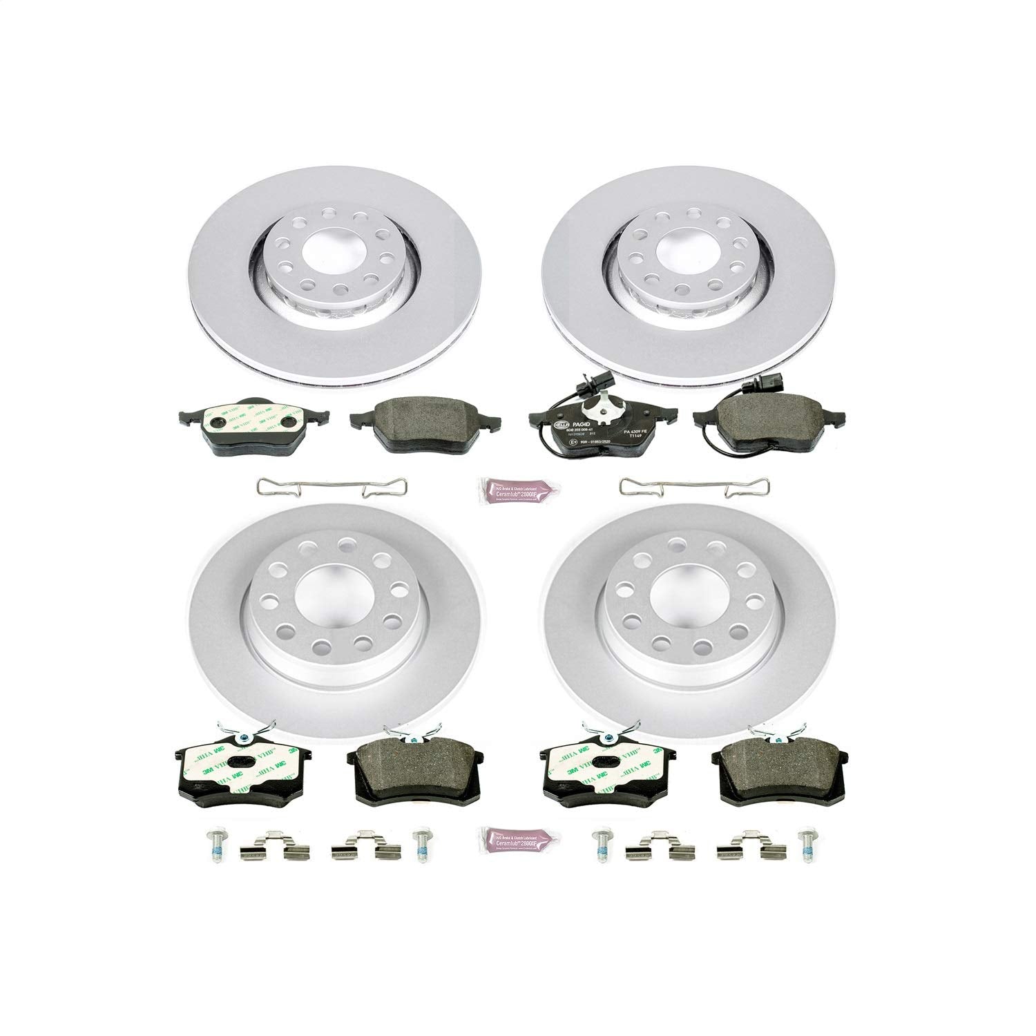 Euro-Stop Brake Kit Power Stop For Audi A4 2002-2006, Audi A4 Quattro 2002-2006 [Model Specific]