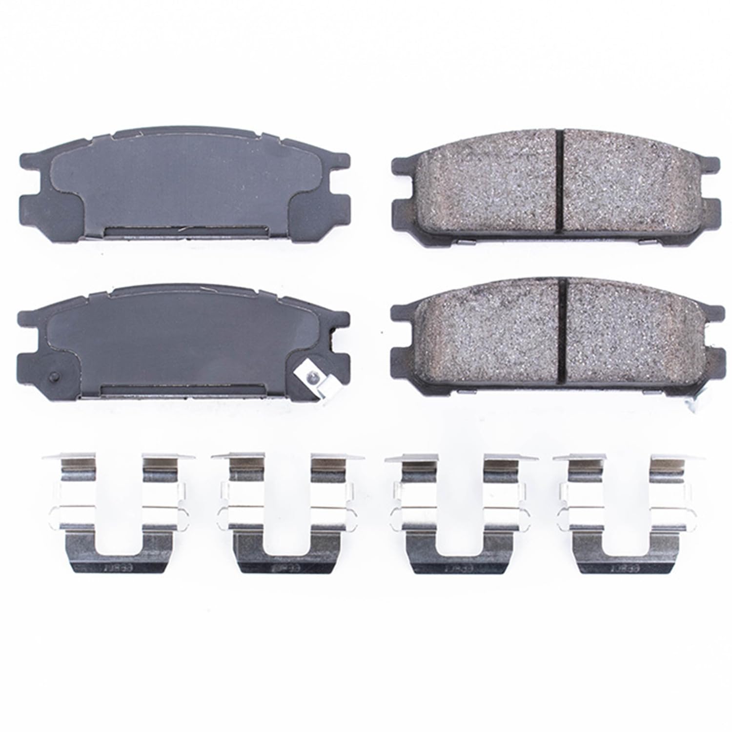 Power Stop Front Brake Kit For Subaru Impreza 1993-96 |Impreza 1998-99 |Legacy 1990-99 |SVX 1992-97 - Brake Pads Ceramic With Installation Hardware, 17-471