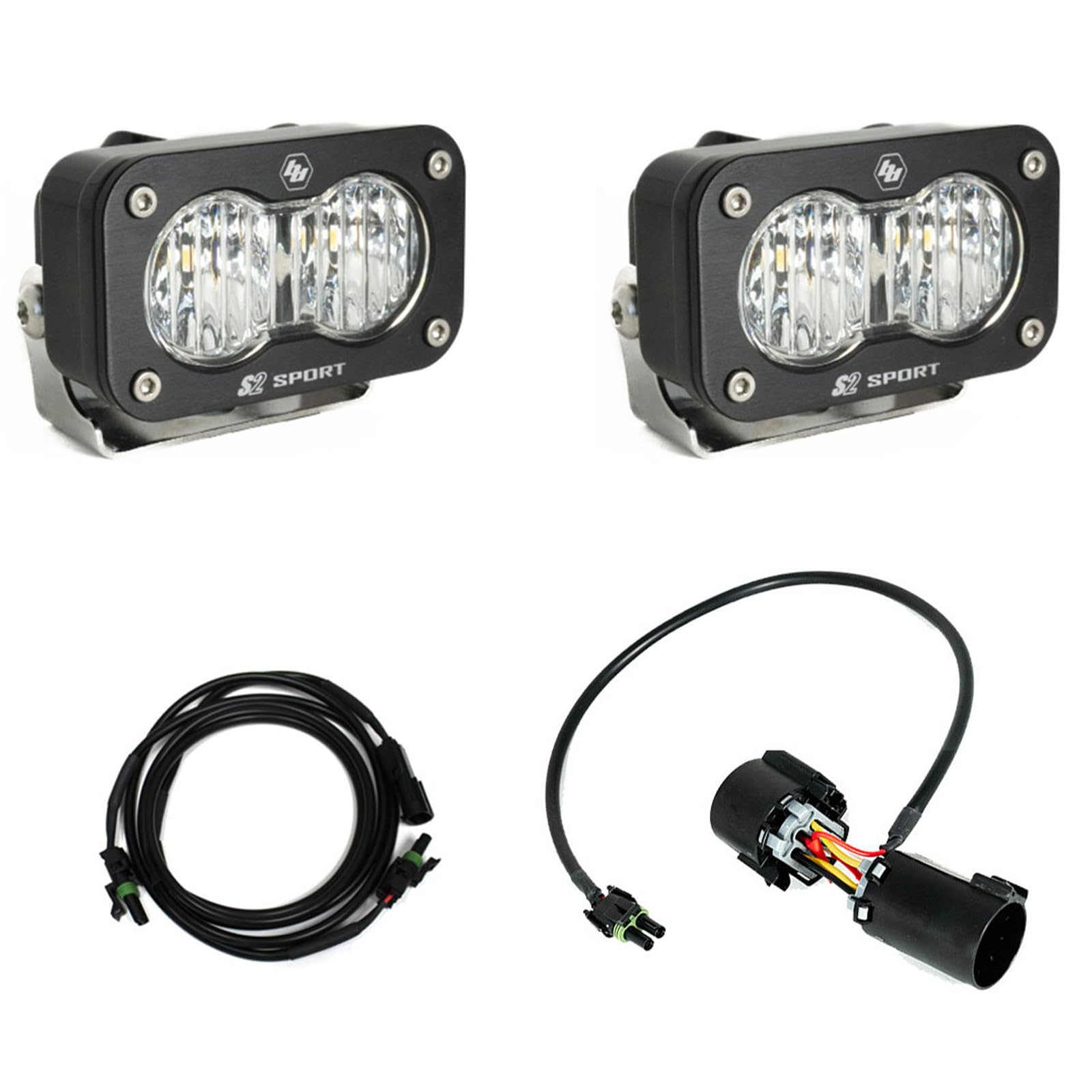Baja Designs S2 Sport LED Reverse Light Kit with Trailer Hitch Harness for Ford Super Duty Truck 23-On