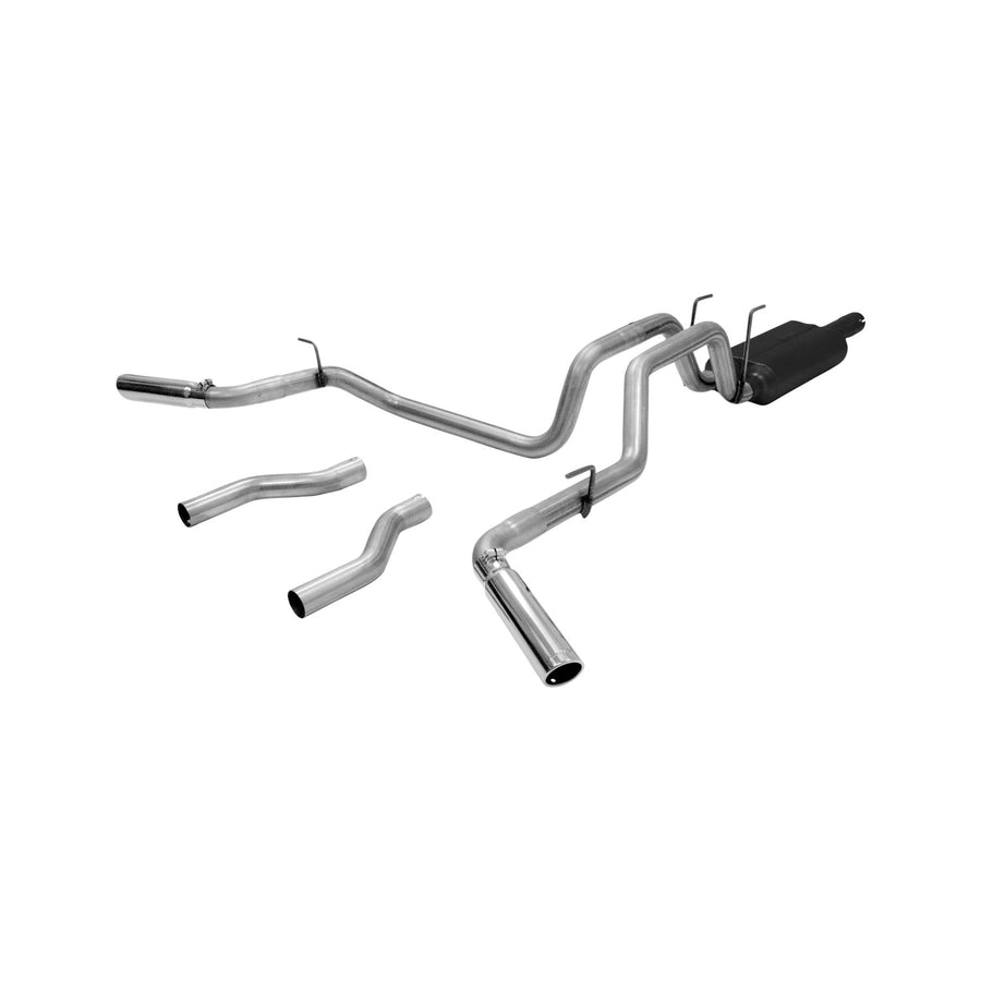 American Thunder Flowmaster 817423 Cat-Back Exhaust Kit Dual 2.5 Inch 409 Stainless Steel 3 Inch Polished 304 Stainless Steel Tips Side or Rear Exit Compatible with 2006-2008 Dodge Ram 1500 5.7L