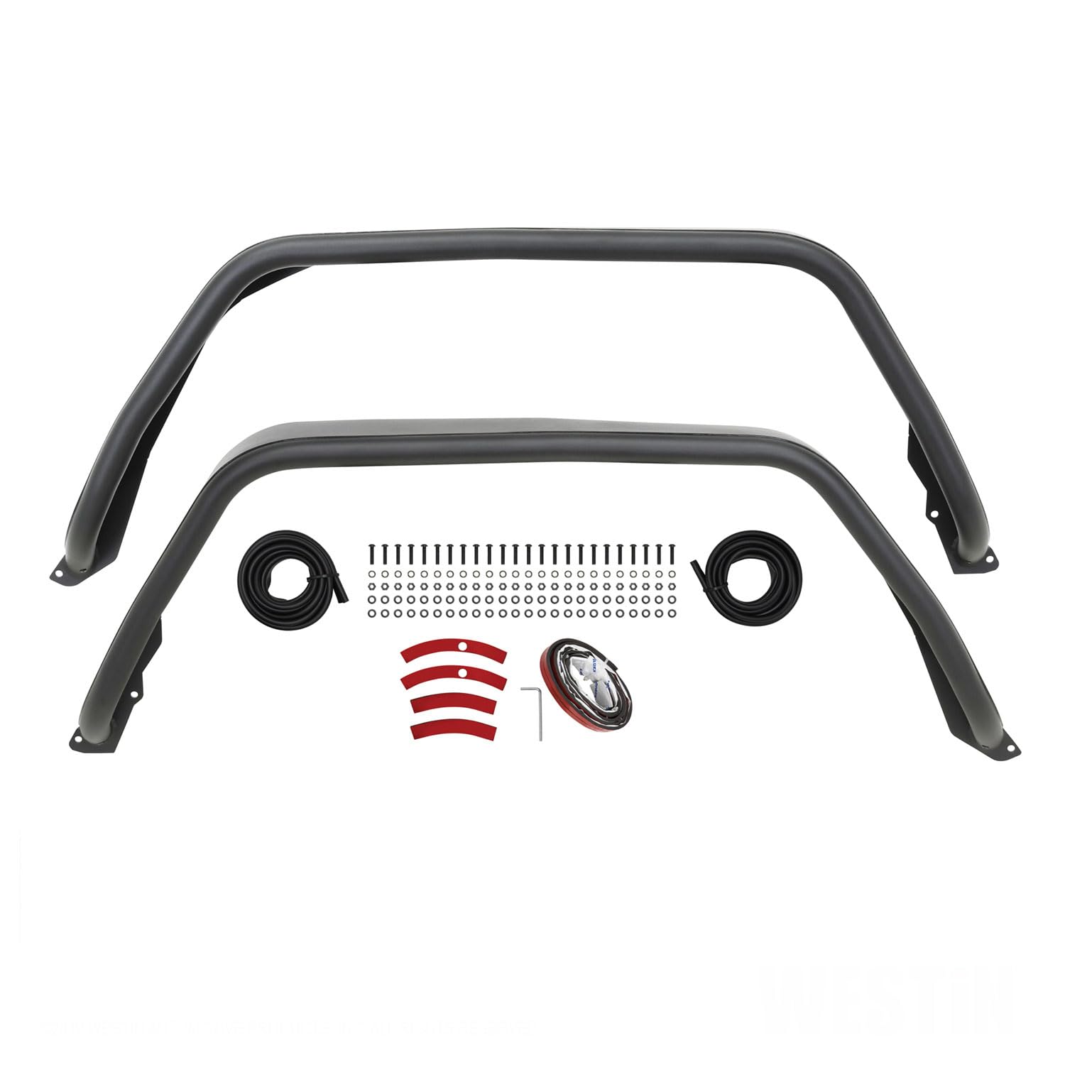 Westin Tube Fenders Rear 62-1065 Pair Steel Textured Black Finish Tube Fenders