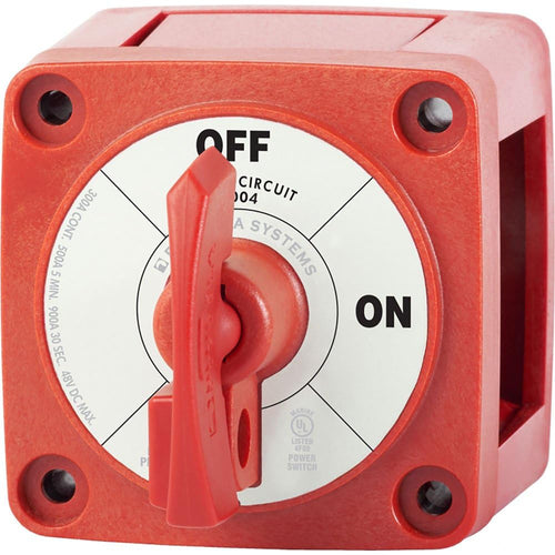 Battery Isolator Switch Blue Sea Systems 6004 m-Series ON/OFF with Locking Key, Red