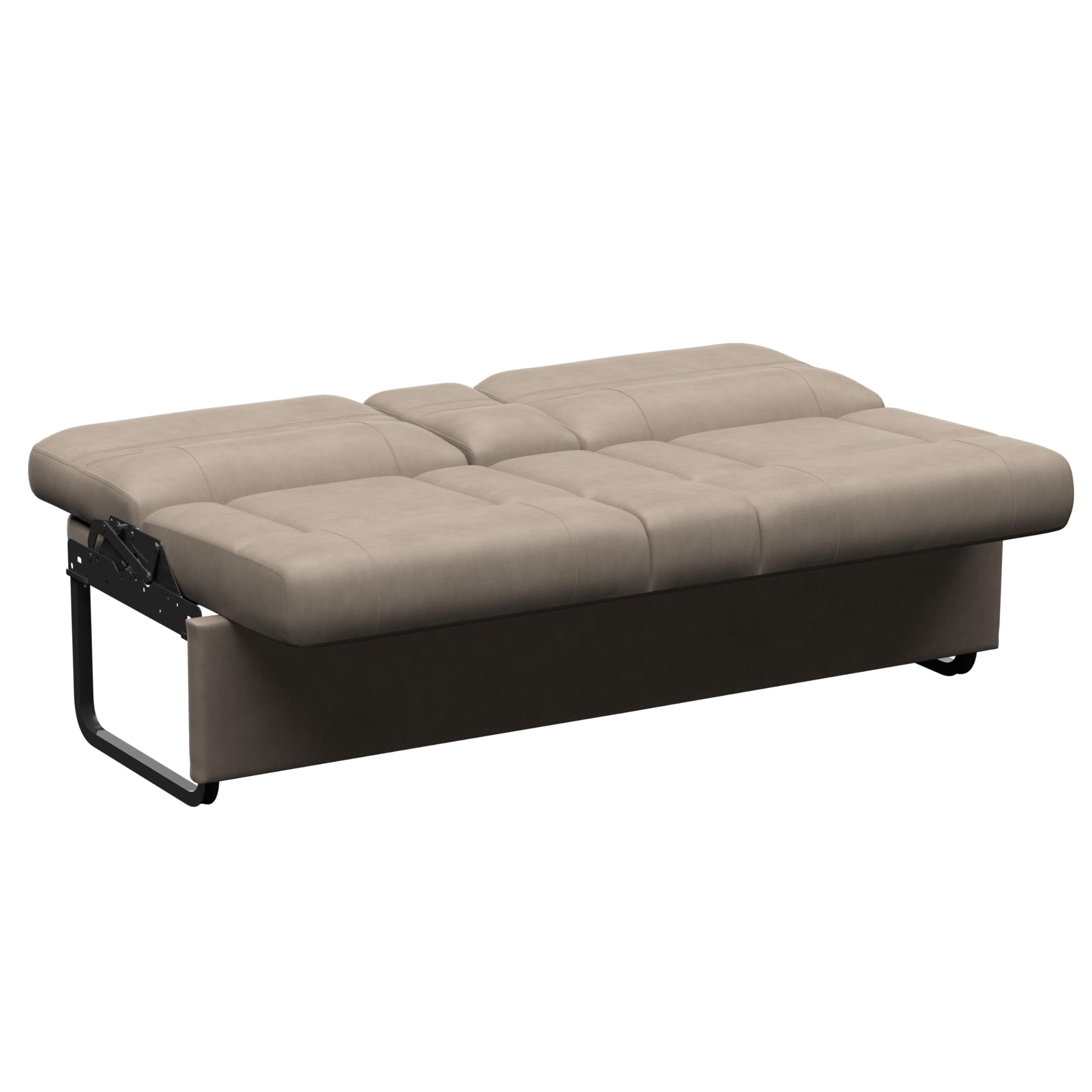 62" Thomas Payne Signature Driftwood RV Jackknife Sleeper Sofa with Matching Kickboard, Easy Transition, High-Density Foam Cushioning, Fold-Down Center, Dual Cupholders - 2024044390