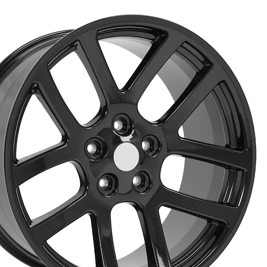 22 Inch OE Wheels DG51 Rim Fits Ram SRT Style 5x139.7 22x10 Gloss Black - Hollander 2223 (1)