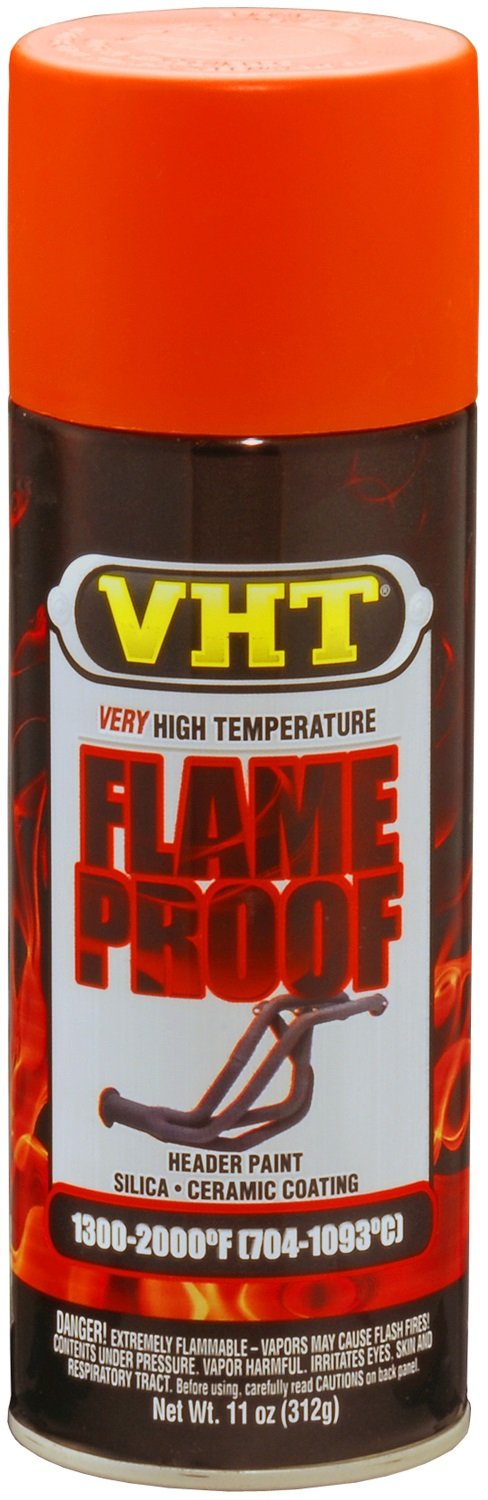 VHT SP114 Very High Heat Spray Paint Flameproof Coating – Orange Flat Finish – 11 oz Aerosol Can